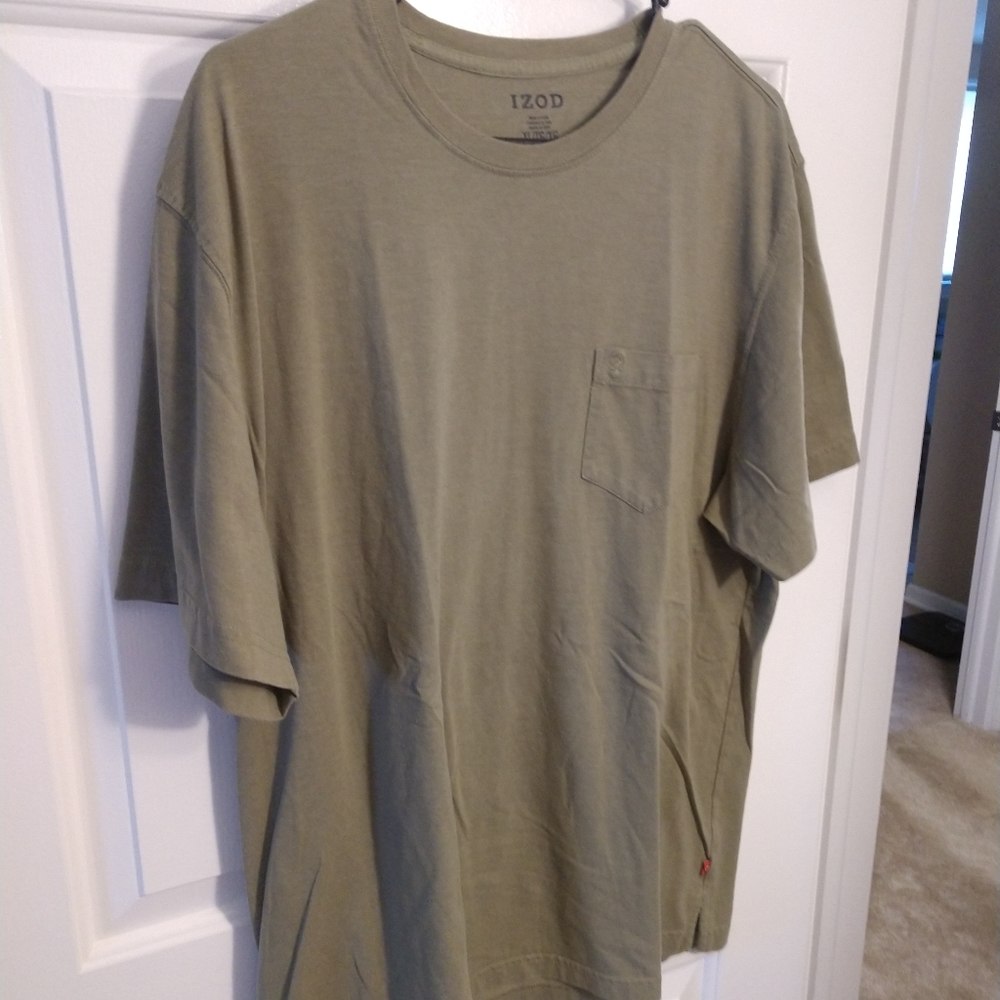 6- Izod Army Green pocket tee- XL